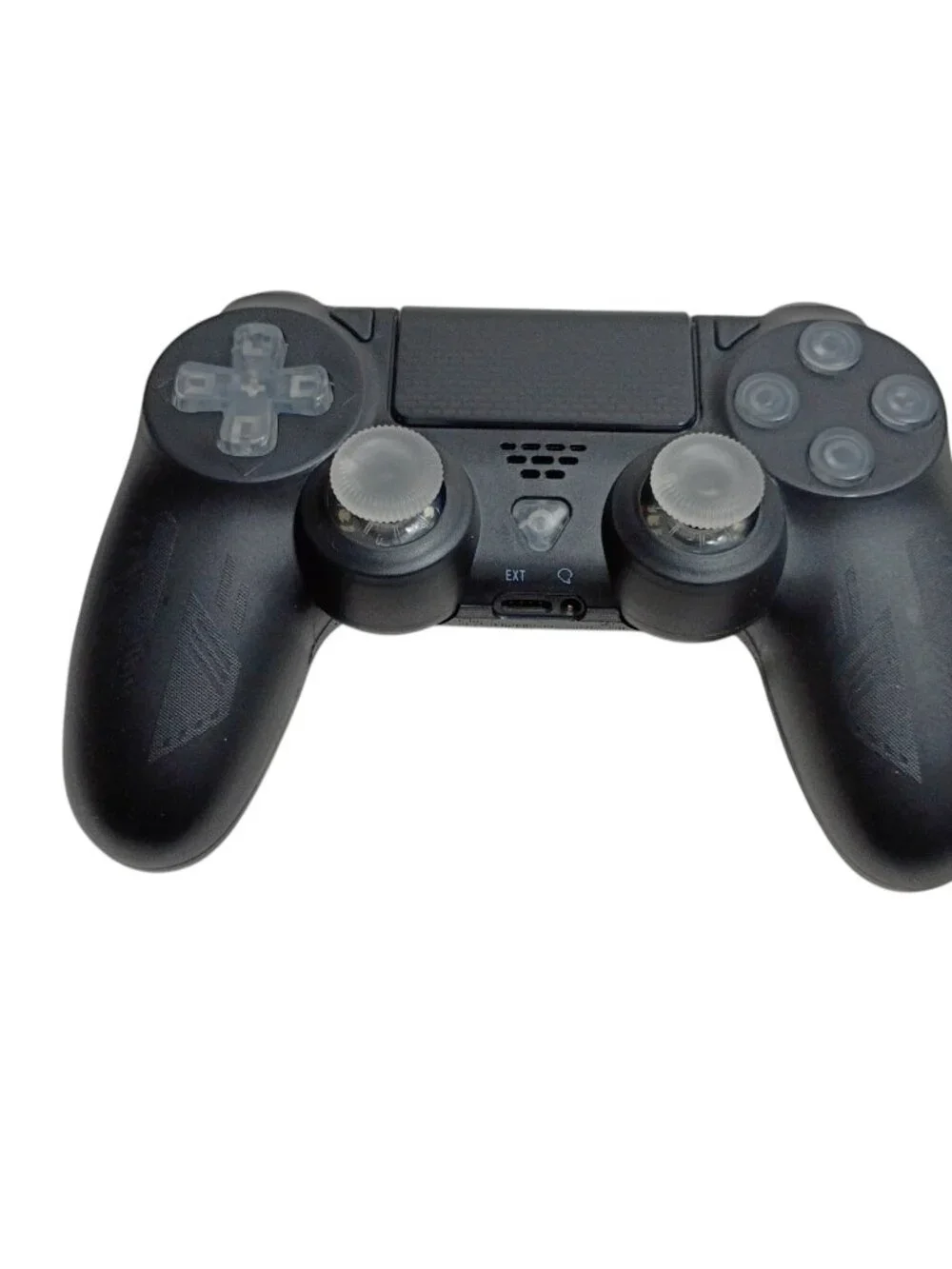 Wireless RGB Gaming Controller for PS4 / PC - Custom Clear Button Mod Black